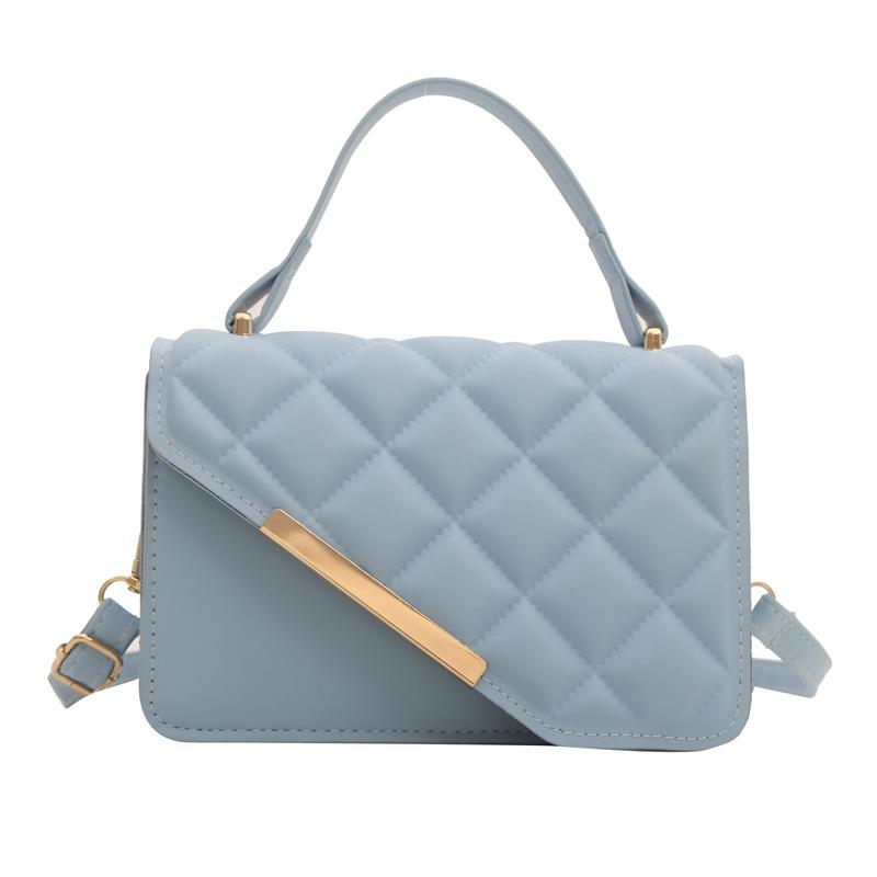 

Сумка Жіноча модна універсальна популярна сумка 2024 р. Одноколірна жіноча сумка через плече з ромбиками на одне плече синій