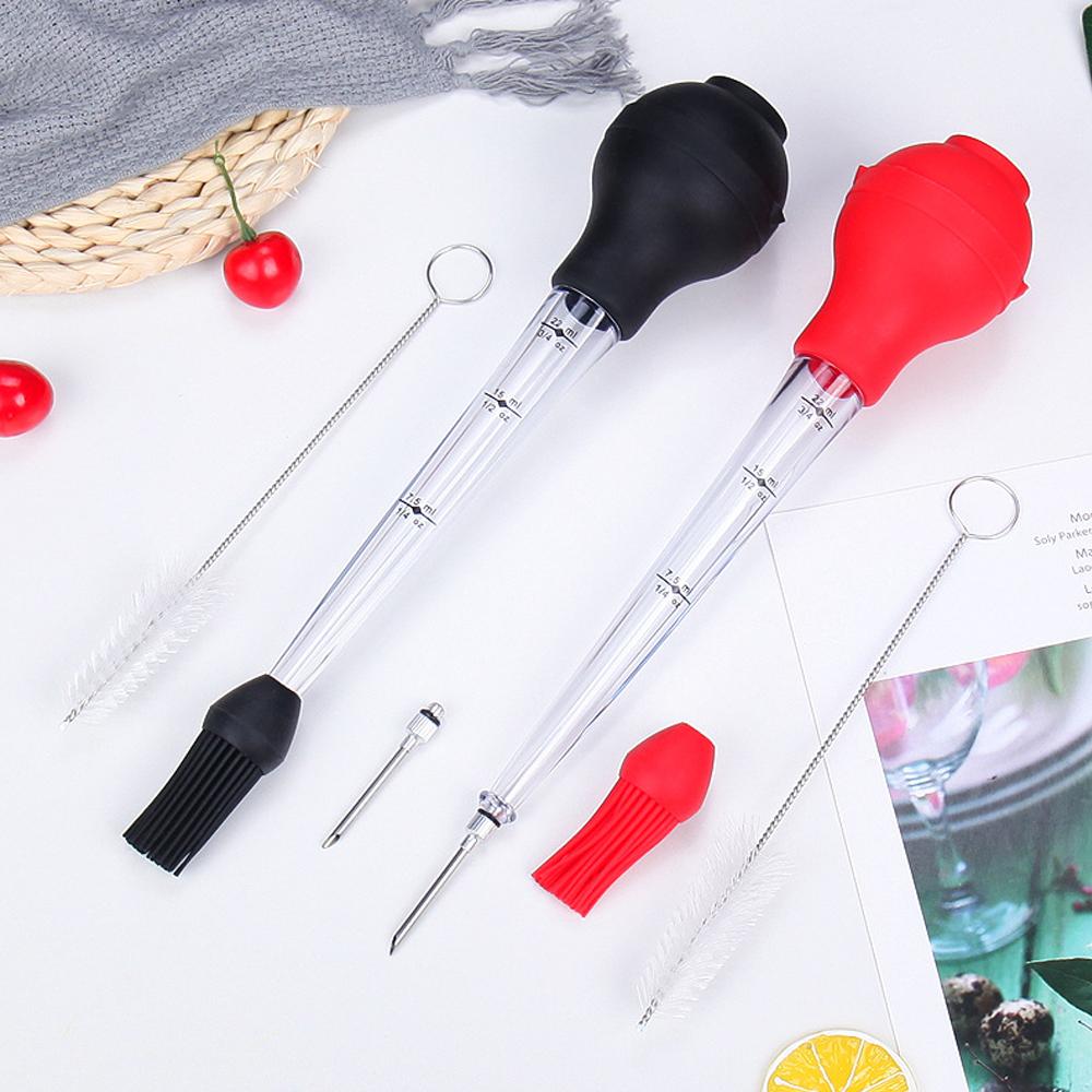 2Sets For Turkey Baster Tool Food Grade Baster Syringe Set For Cooking & Basting