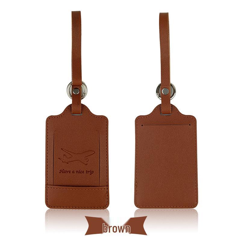 Customizable PU Leather Luggage Tag with Corporate Logo