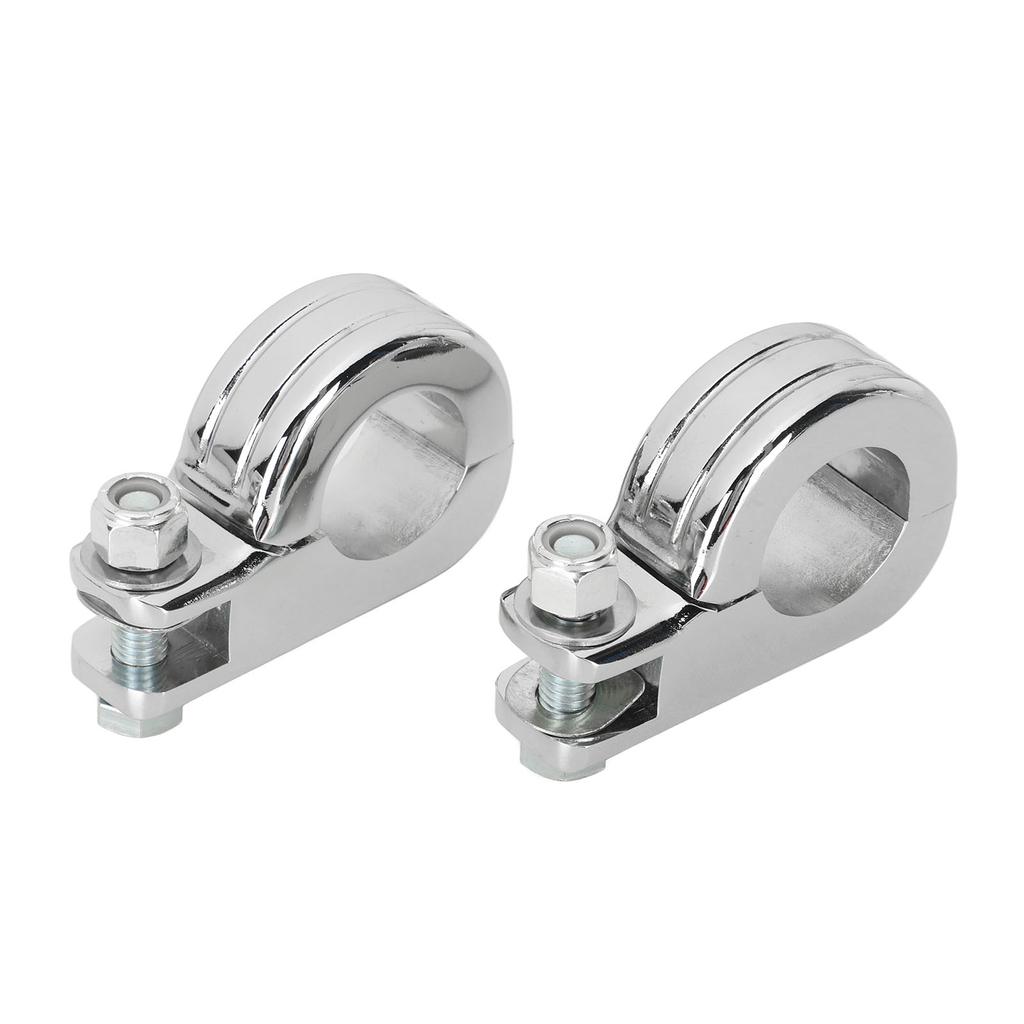 Footpeg P Clamp Mounting Kit Aluminium Alloy Foot Rest Pedal Clamp Bracket for Motorcycle Silver