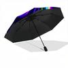 1pc Neon Ghost Automatic Folding Umbrella with 8-Rib Windproof Design, Portable Foldable Sunshade Umbrella For Halloween 017