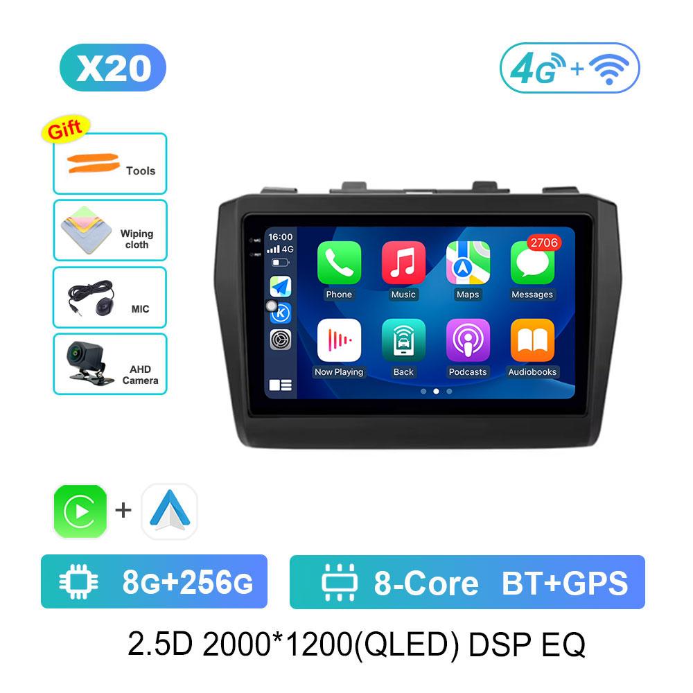 For Suzuki Swift 2016 - 2021 Android 14 Car Video Multimedia Player 4G Wifi DSP Stereo GPS Navi QLED Screen Bluetooth Head Unit