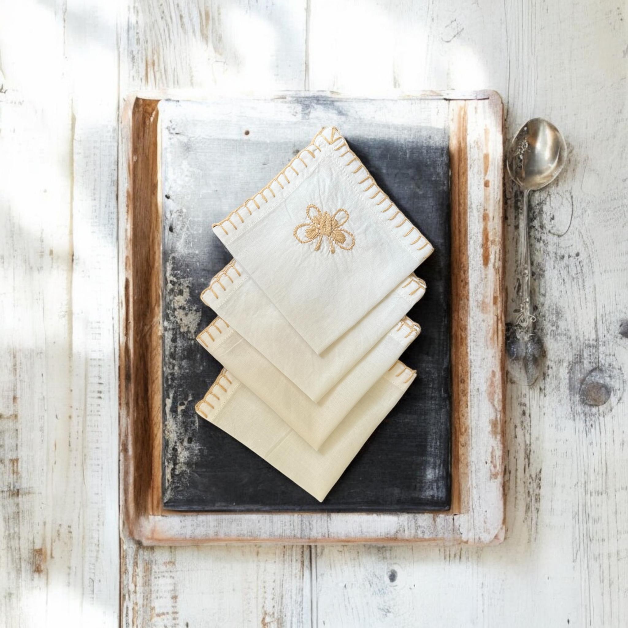 Anthophile Cocktail Napkin бежевый