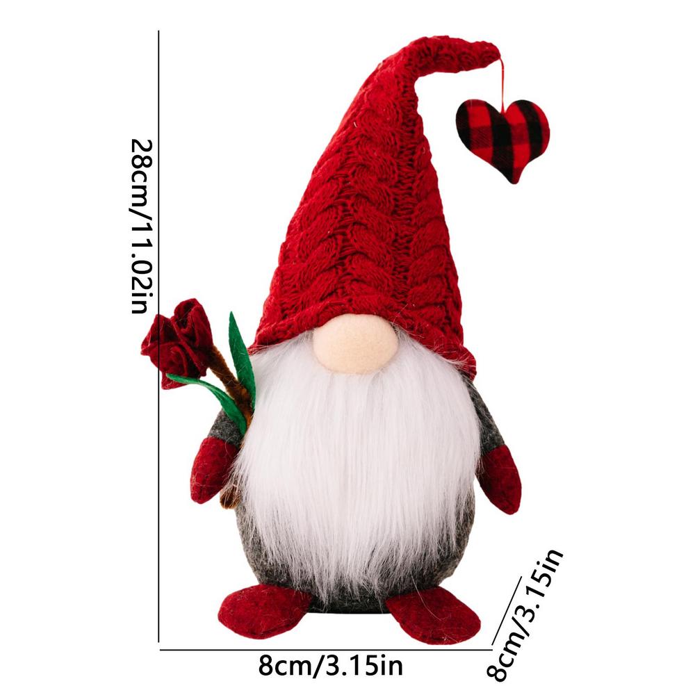 

Valentines Day Gnomes Doll Toys Handmade Stuffed Toy Home Decoration Christmas Valentines Gift Desktop Figurine Ornaments