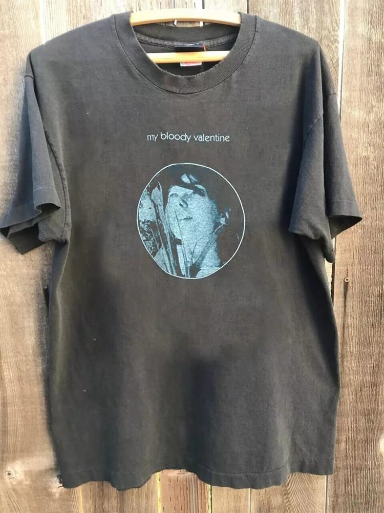 

90-е My Bloody Valentine Shoegaze Английская Рок-Группа Угольно-серая Футболка S-5XL Унисекс Футболка M