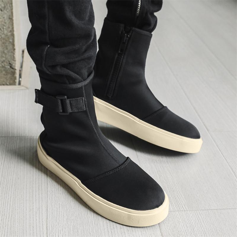 Herrenmode Lange Stiefel Trendiger minimalistischer Designerstil Outdoor-Freizeit Modeparty Bequemes Gehen Klassische schwarze Jugendschuhe