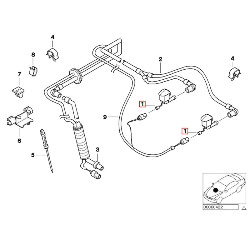 Plastic Car Glass Window Windshield Windscreen Washer Wiper Water Spray Nozzle Jet Compatible for E39 528iI 61668361039
