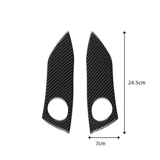 2Pcs Carbon Fiber Central Console Side Cover Trim For Toyota RAV4 2006-2012