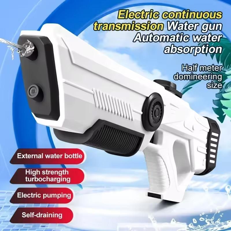 Children Fully Automatic Water Storage Gun Large Capacity Electric Water Absorbing Energy Toy Gun Summer Outdoor Water Toy Gifts