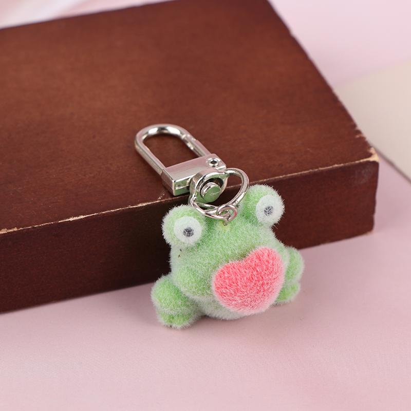 1 Stück Flauschiger Niedlicher Liebe Frosch DIY Handykette Taschenanhänger Ohrringe Autoanhänger