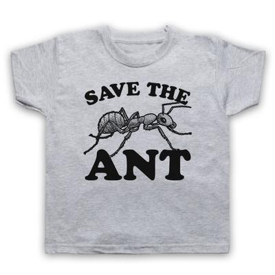 Rettet die Ameise Tierrechte Protest Slogan Lustige Parodie Kinder Kinder T-Shirt