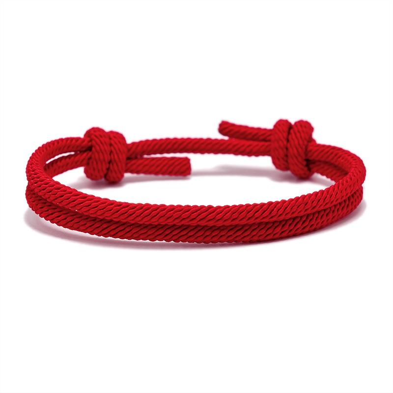 Meetvii Simple Milan Rope Bracelets Men Women Handmade Adjustable Red Thread Couple Bracelets Best Friend Gift Jewelry