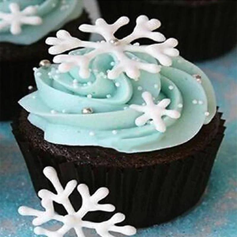 3pcs/set Christmas Snowflake Fondant Cake Decorating Molds Handmade Cutter Plunger Mold Cookies Cutter Mould Accessories