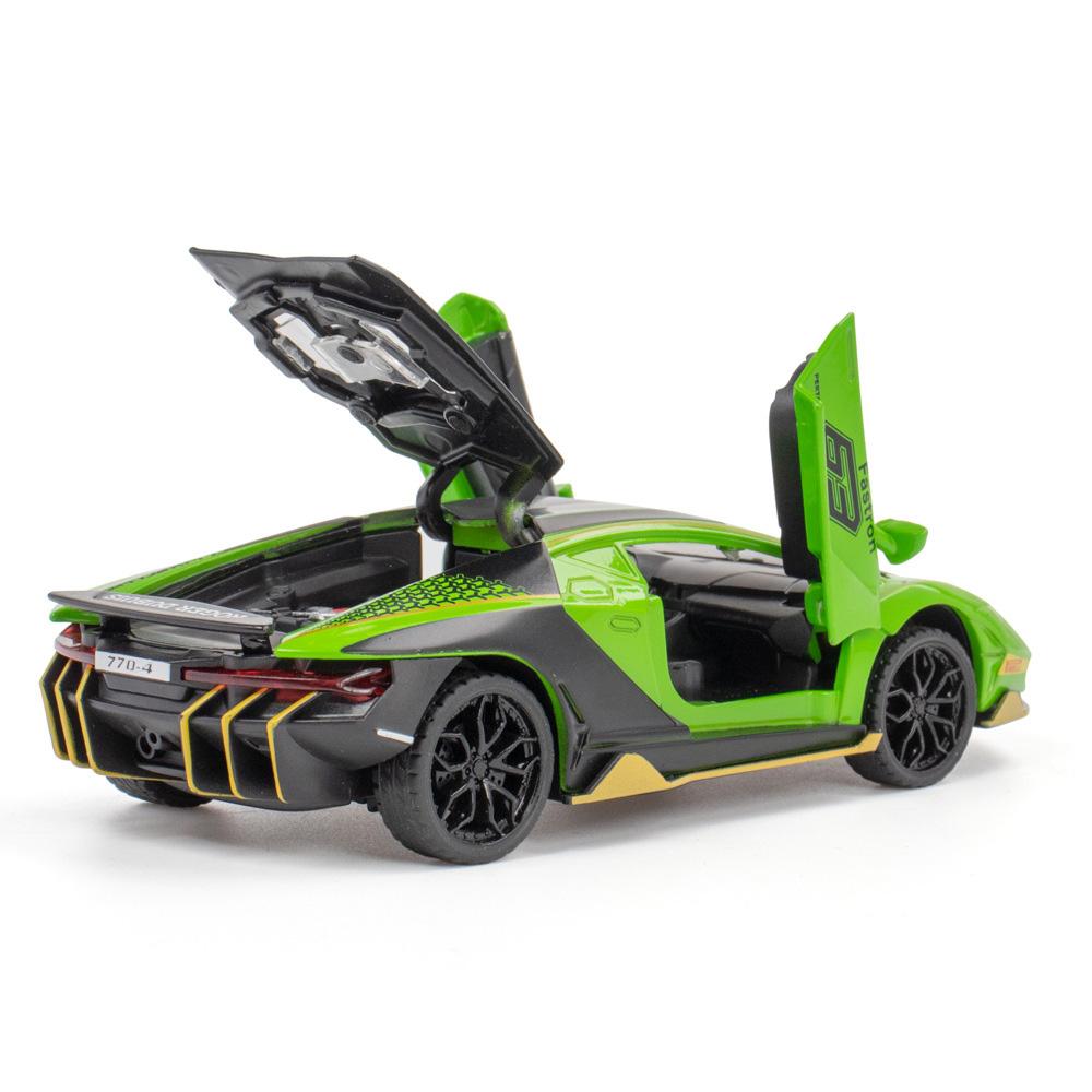 1/32 Scale LP770-4 Metal Toy Cars Diecast Model Wheel Pull Back Sports Car 3 Doors Can Opened Vehicle Boyfriend Birthday Present