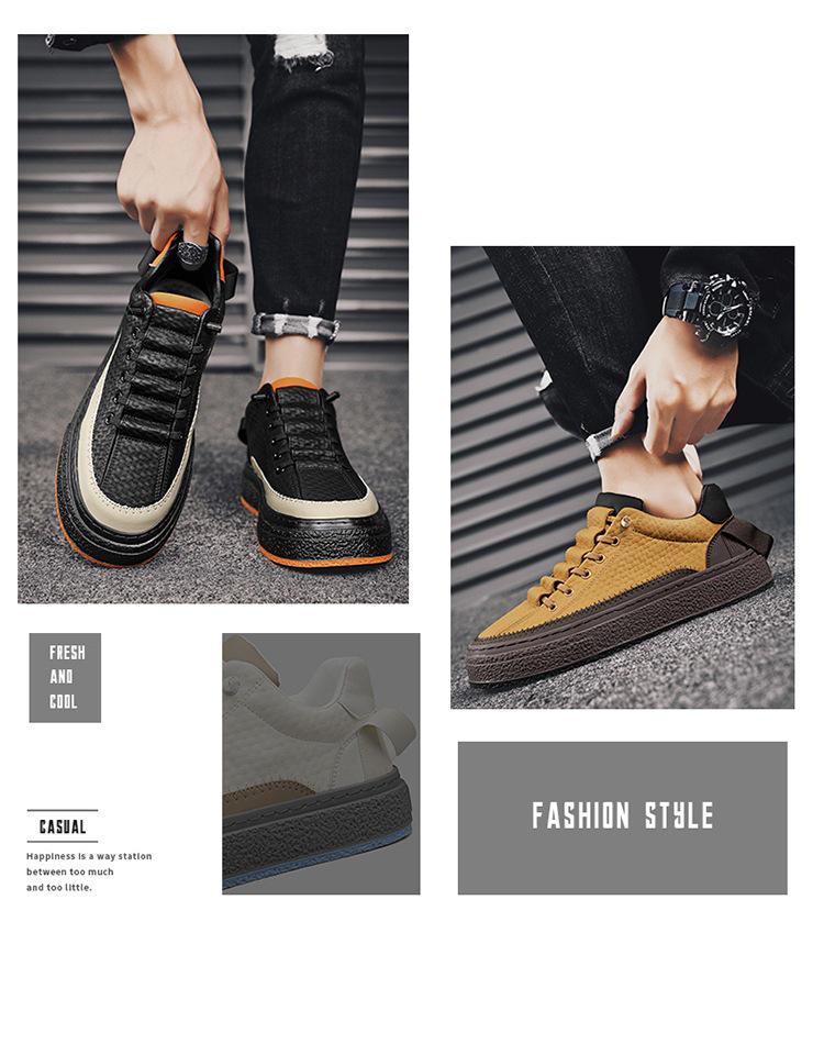 Guochao Herren Casual Atmungsaktive Schuhe mit dicker Sohle - Hongkong-Stil, Nischendesign für den Außenbereich