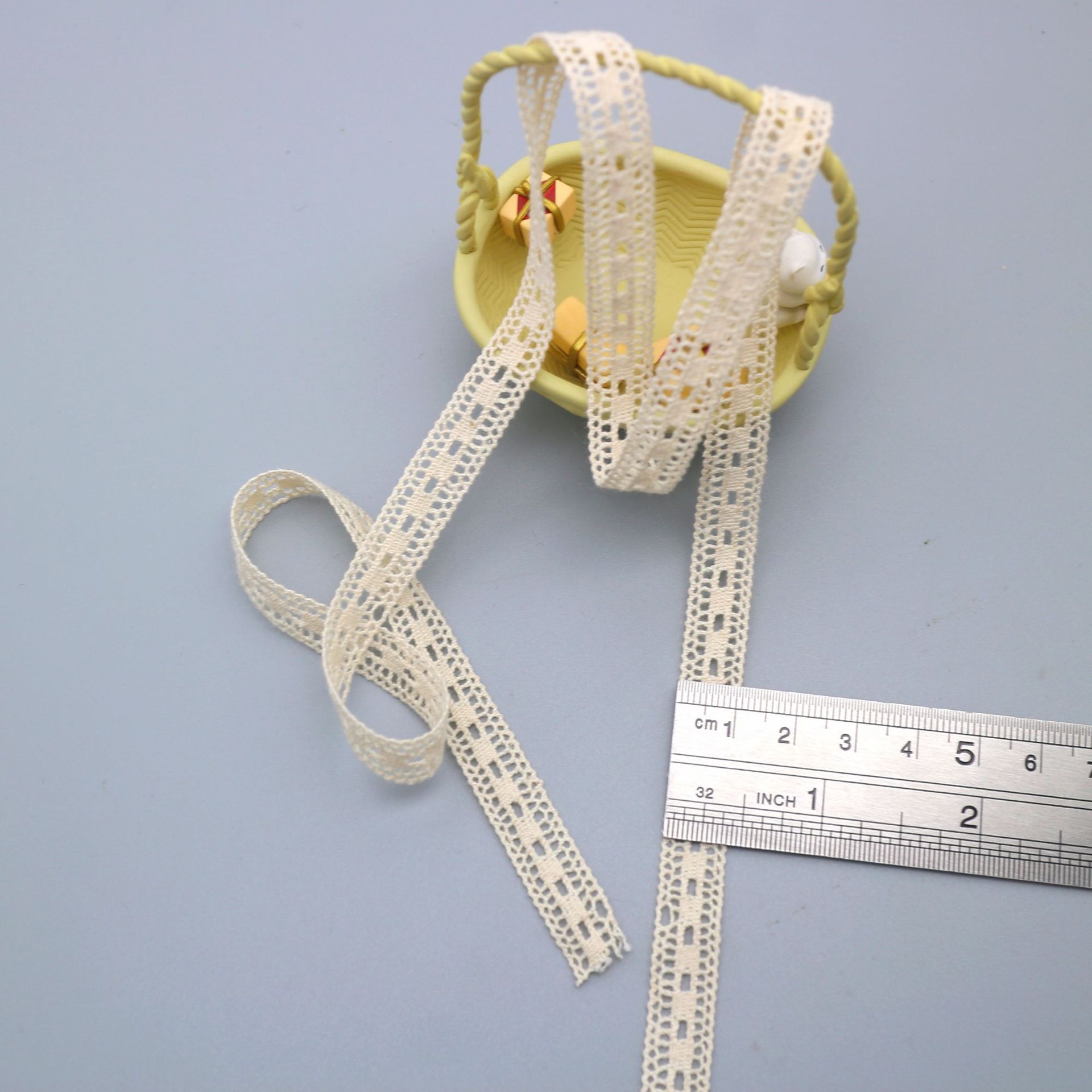 

Supply 1Cm Medium Hole Hollow Cotton Thread Lace, Stair Wear Ribbon Lace Webbing Can Be Dyed YS9798