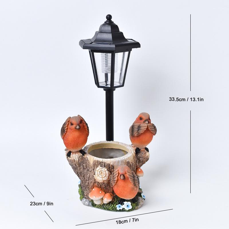 Solar-Powered Puppy Figurine: Outdoor Resin Garden Decoration