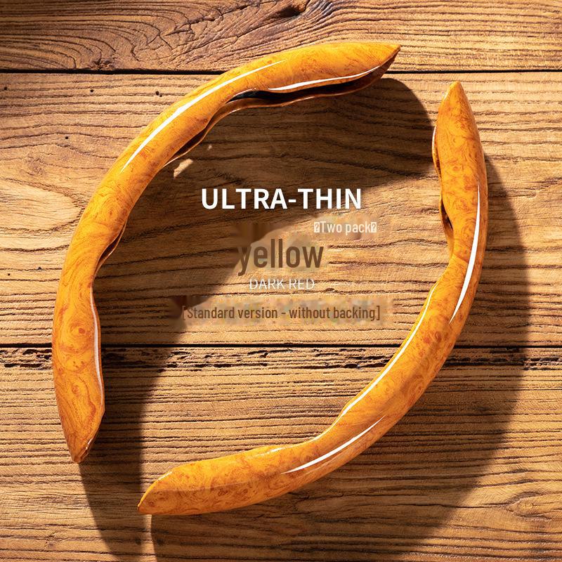 

Чоловічий чохол на кермо з текстурою персикового дерева - універсальний, ультратонкий, протиковзкий, ручка напівкришка 38cm жовтий