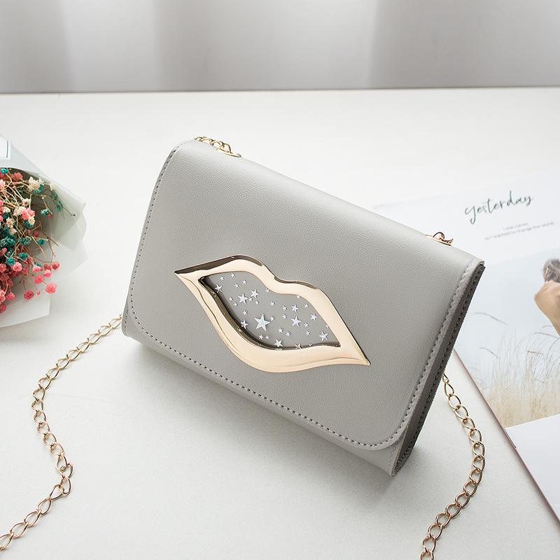Onns G Fashion Lip Chain Trendy Shoulder Women's Bag Bag Transparent Messenger Mobile Phone Bag
