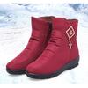 Waterproof Snow Boots Women Winter Shoes Fashion Brand Cold Winter Women Ankle Boots Non-slip Ladies Cotton Shoes Blue Red Plus Size 42