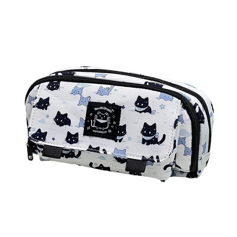 Retro Puppy Pencil Case Cute Cat Stationery Bag Portable Stationery Organizer  Back To School Gift