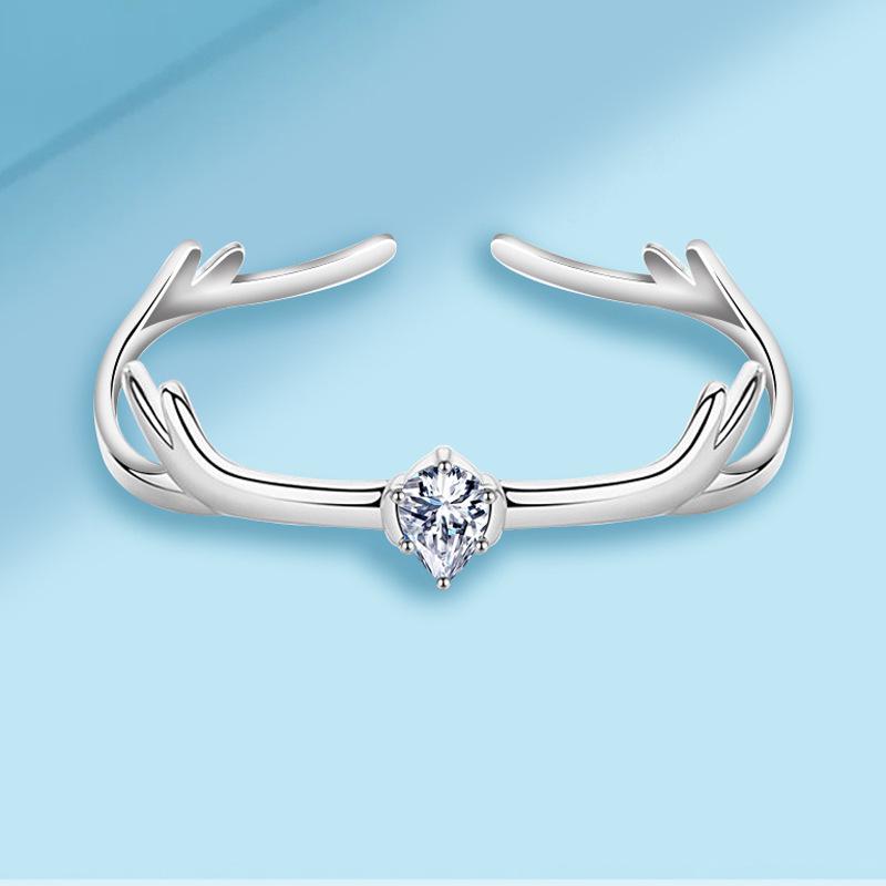 

Женский браслет в стиле Мори с оленьими рогами - Простой, персонализированный открытый браслет, Идеальный рождественский подарок