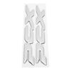 Pair Motorcycle Sticker 3D Flexible Plastics Side of Logo Decal Part for Honda Pcx 150 125 2017‑2019Silver