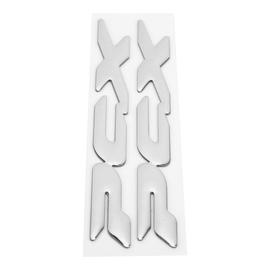 Pair Motorcycle Sticker 3D Flexible Plastics Side of Logo Decal Part for Honda Pcx 150 125 2017‑2019Silver