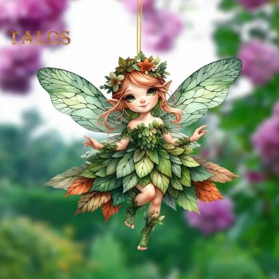 Ozdoba na vánoční stromeček se šňůrkou Snadné zavěšení 2D Malý anděl Holčička závěsný přívěsek Taška na klíče Dekorace