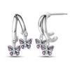S925 Silver Elegant Purple Grape Cluster Dangle Earrings Handmade Fashion Jewelry For Women