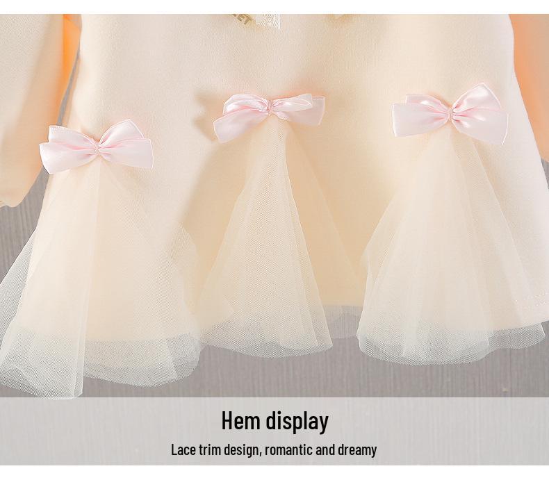 Autumn Long Sleeve Sweatshirt Dress for Girls - Fashionable Spring/Autumn Top