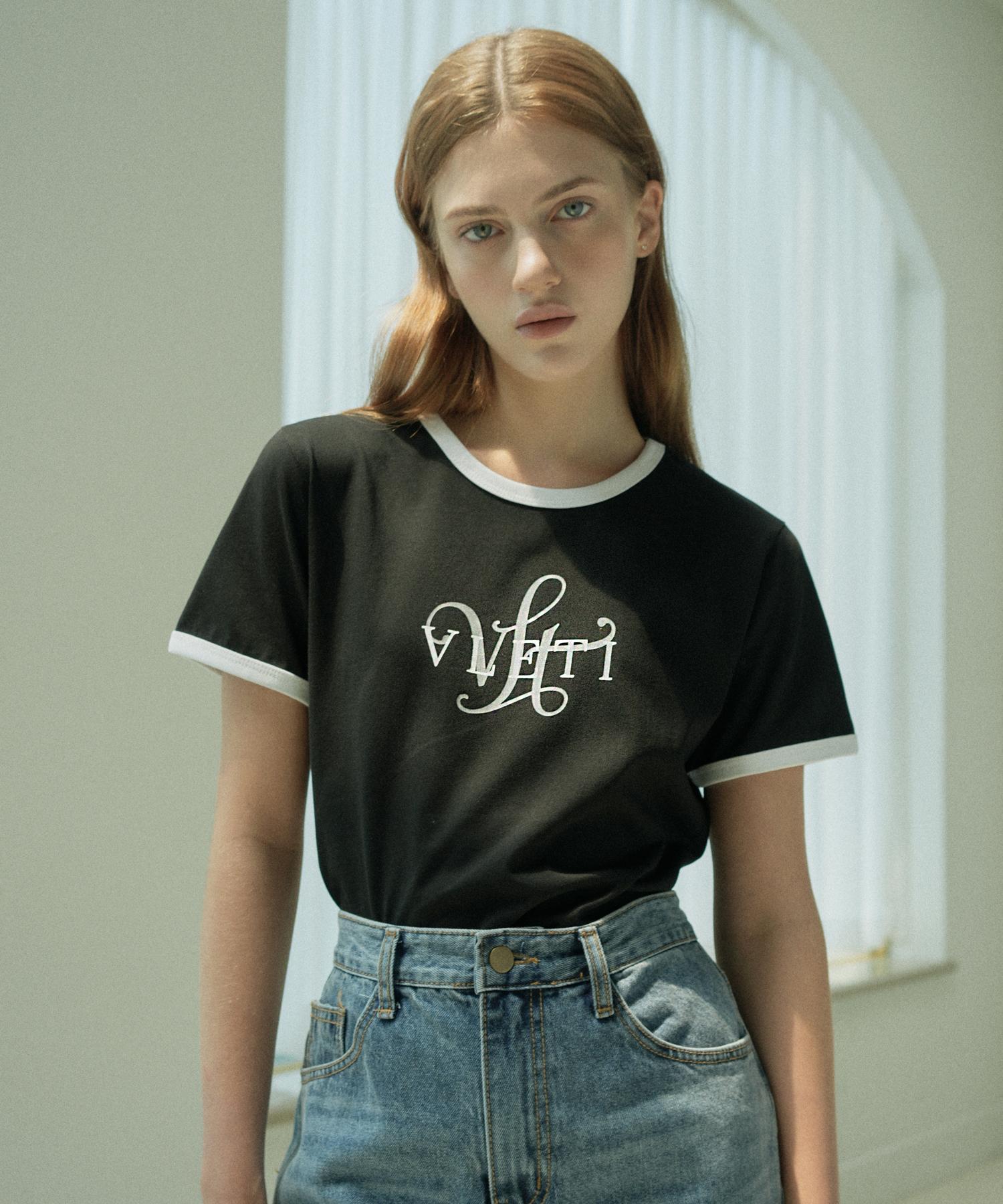 Bletty Logo Artwork Ringer T-Shirt (Black) Black/Free