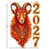 2027 Year Of The Sheep Decorative Glass Stickers, Window Displays, New Year And Christmas Decorations