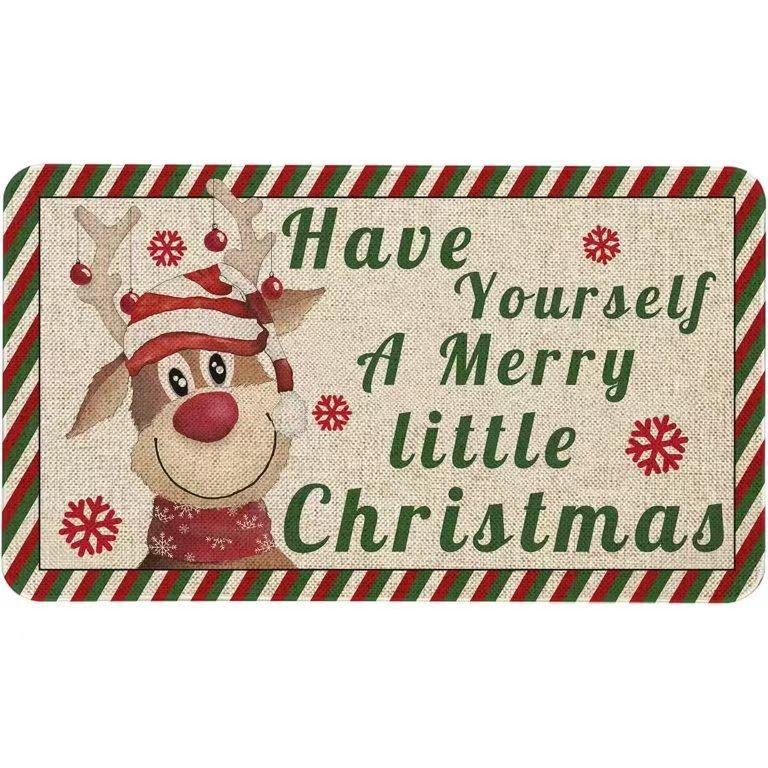 Christmas-Themed Floor Mat - Resistant To Dirt And Easy To Clean. Entryway Rug, Bathroom Door Mat, Home Decoration.