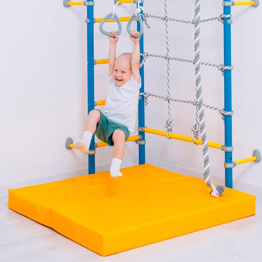 gymnastic mat Comet100x100x10 two-piece - yellow