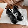 Fashion Shallow Round Toe Mary Janes Buckle Strap High Heel Square Heel 2025 High Quality Ladies Shoes Spring/autumn Dress Pumps