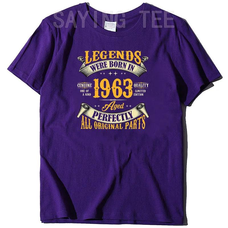Legends Were Born In 1963 T-Shirt 61th Birthday Shirts for Men, Vintage 61 Years Old Clothes Daddy Grandpa Gifts Dad Father Tees