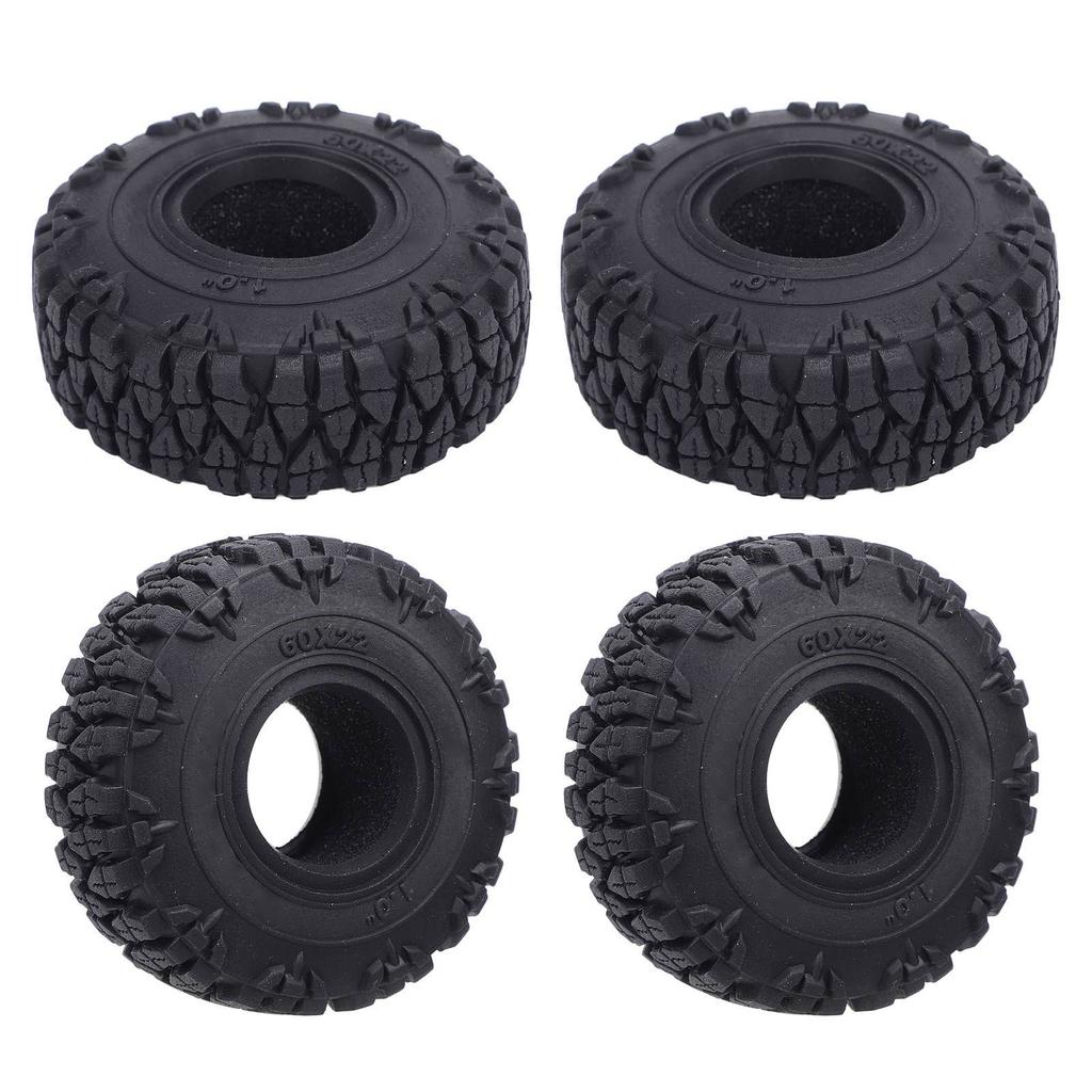 4 Pcs RC Wheel Tire with Hub Plastic Enhanced Handling High Simulation RC Crawler Tire for Axial SCX