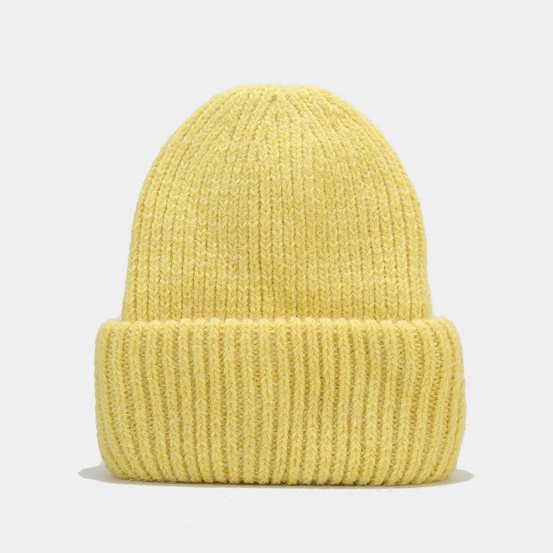 

New rabbit fur wool hat women s autumn and winter versatile thickened thermal hat ear protector bright silk knitted hat One size