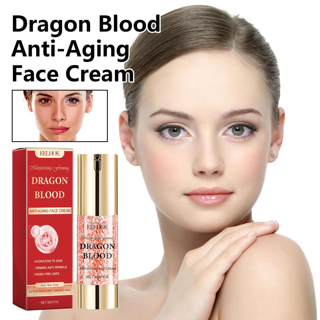 EELHOE Dragon's Blood Anti-Wrinkle Cream 30g, Reduces Wrinkles, Moisturizes, Firms, Brightens Skin Tone, Anti-aging Cream Essence