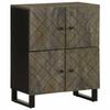 VidaXL Black Buffet 60x33x75 Cm Solid Mango Wood, Storage Cabinet, Kitchen Storage Furniture, Furniture of 4017710
