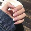 24 Pcs/set Naked Pink French Fake Nails Detachable UV Gel Glue Ultra Thin Coffin False Nails With Adhesive Tape
