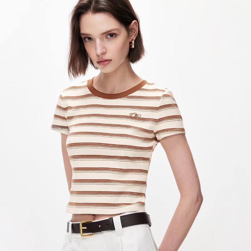ONLY Women's Striped Short-Sleeve T-Shirt