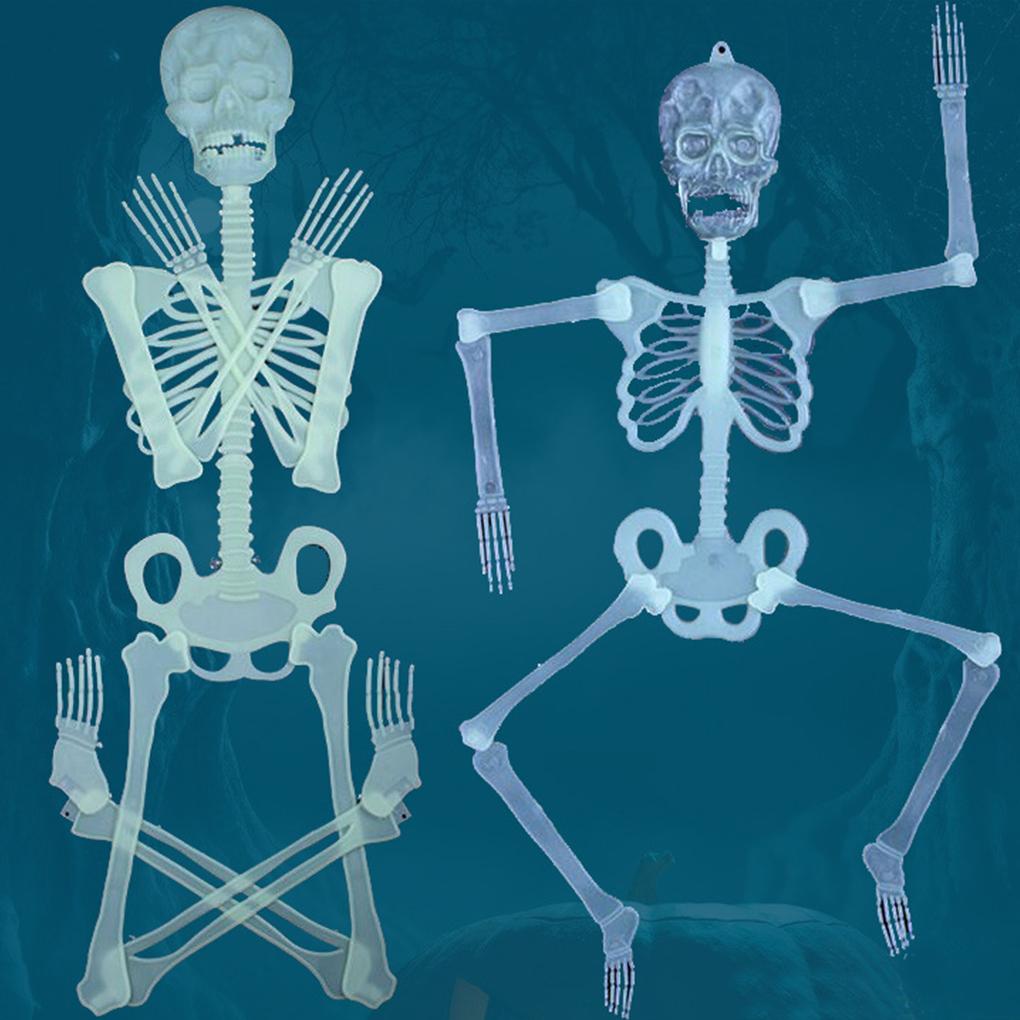 Halloweenowy Szkielet Świecący Straszny Wiszący Rekwizyt Horror Zewnętrzna Dekoracja Ścienna na Imprezę