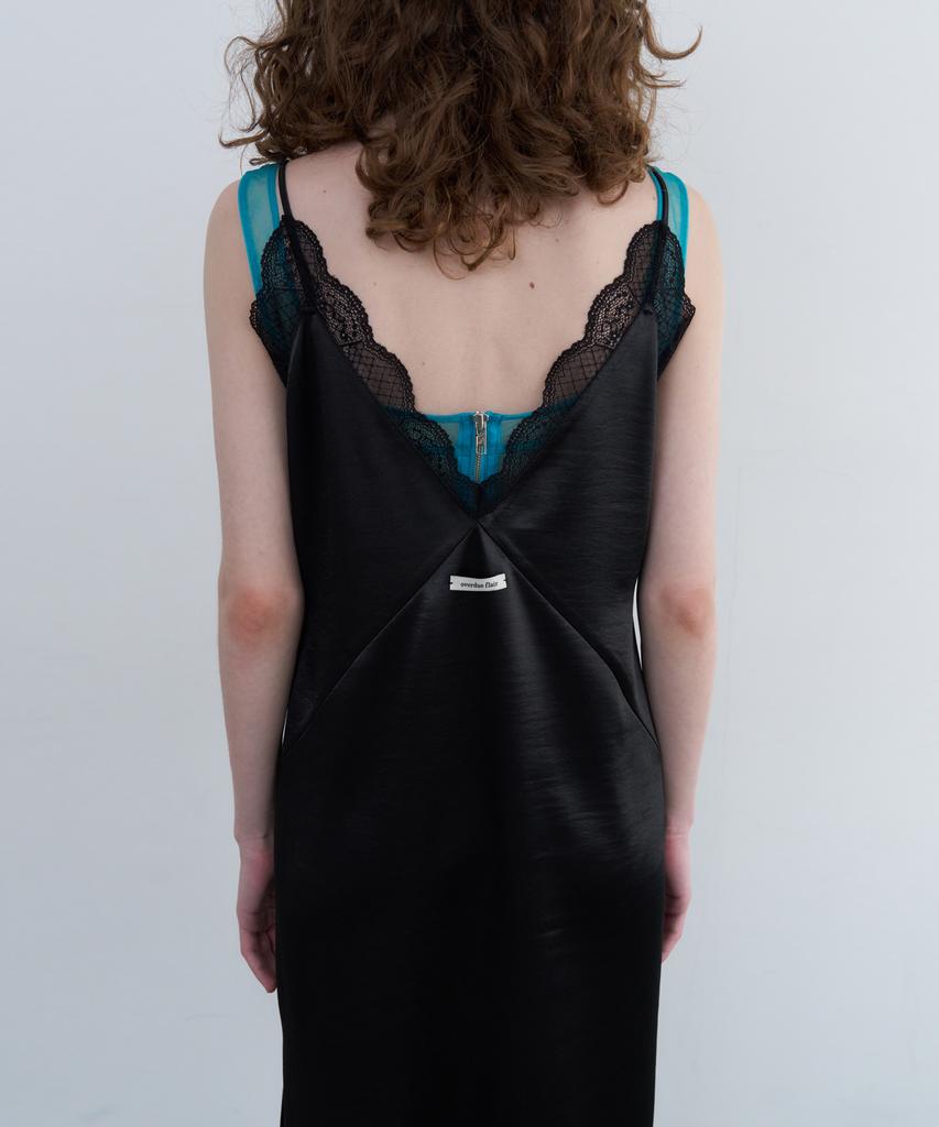 Obeodyupeulleeo Lace Satin Dress_Black