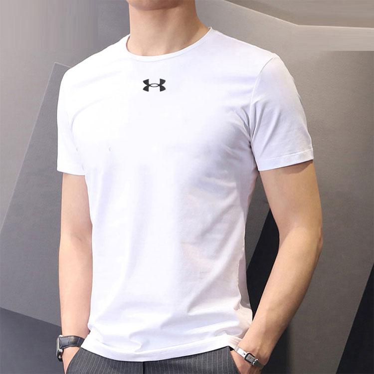 Under Armour Logo Print Pullover T-Shirt Men Tops White 21500539-100