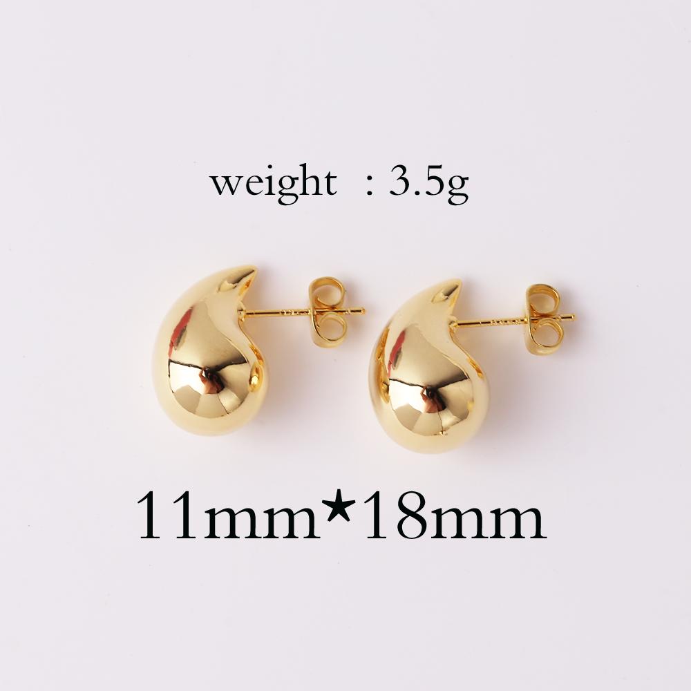 

Chunky Drop Earrings Big Smooth Lightweight Waterdrop Hollow Hoops Gold Plated Earrings Fine Jewelry for Women Girls Gifts