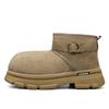 Warm Snow Boots Comfortable Men Leisure Thick Fur Platform Men's Short Boots Sneakers Winter Anti Slip Fashion Man Big Toe Boot