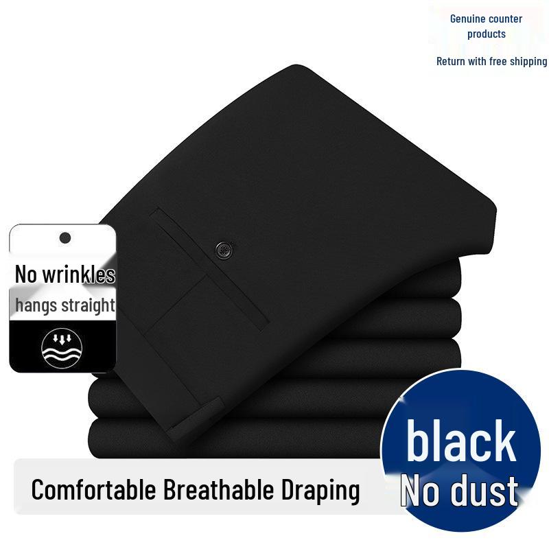 

Мужские повседневные эластичные брюки оверсайз - Приталенные, не мнутся, деловые формальные брюки 42 (Waist 3.2 Chinese Size)