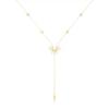 Fashion Gold Color Y-Shaped Long Tassel Necklace For Women Luxury Sun Zircon Water Drop Pendant Necklaces Jewelry Party Gifts